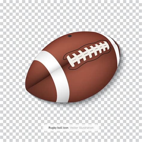 Premium Vector Rugby Ball Icon Design Isolated On Transparent