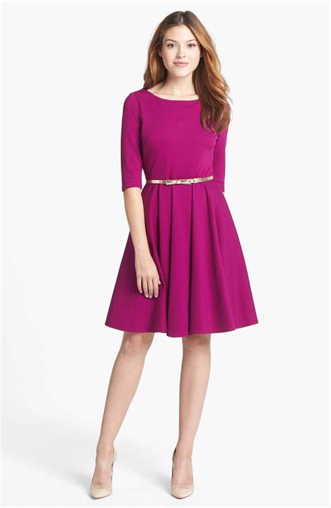 Eliza J Ponte Knit Fit And Flare Dress Nordstrom