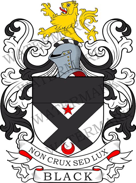 Black Family Crest scotland Digital Download Black Coat of Arms JPG ...