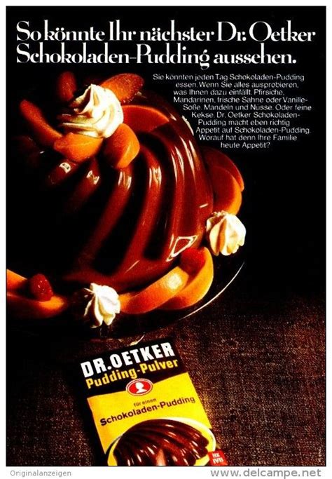 Original Werbung Anzeige 1969 DR OETKER SCHOKOLADEN PUDDING Ca