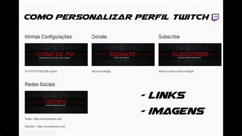 Como Editar Perfil Twitch Funcionando Youtube