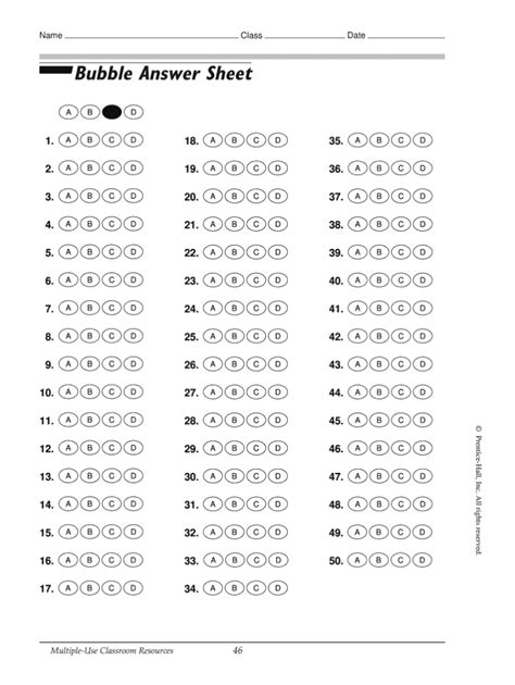 Answer Sheet Generator Fill Online Printable Fillable Inside Blank