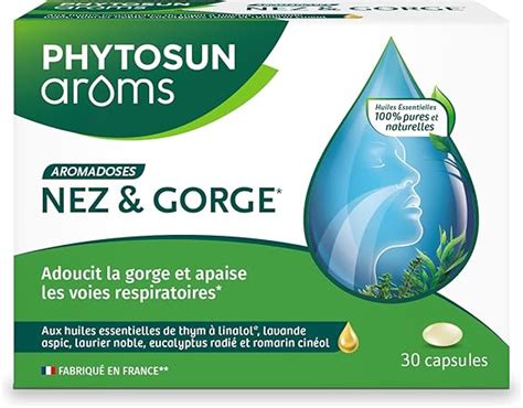 Phytosun Aroms Capsules Nez Et Gorge Adoucit La Gorge Et Apaise Les