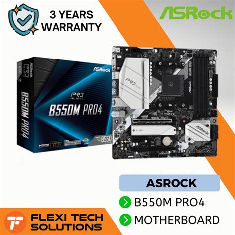 ASROCK B550M PRO4 AMD AM4 MATX Motherboard DDR4 – Flexi Tech