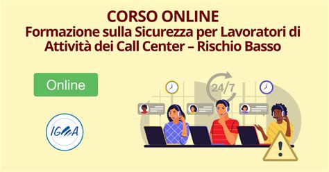 Corso Formazione Sicurezza Attivit Dei Call Center Rischio Basso