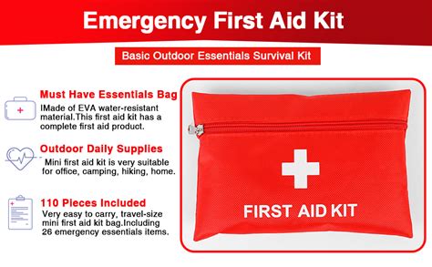 Amazon First Aid Kit Piece Mini Emergency Kits For Car Basic