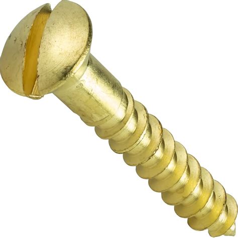 Fastenere.com: #1 x 1/4" Slotted Oval Head Wood Screws Solid Brass Qty 100