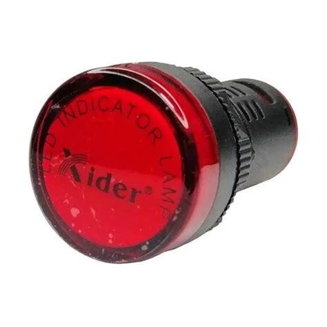 Lampara Indicadora Luz Piloto 24V DC AC ROJO Empotrable 22mm