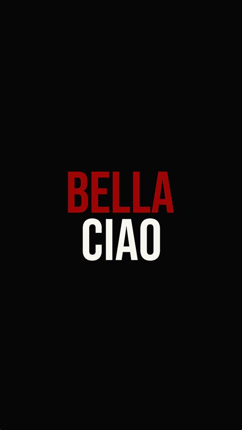 Bella Ciao Black Background Money Heist Money Heist Red And White