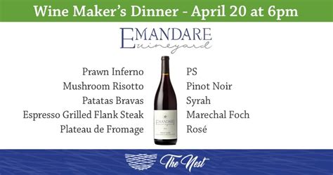 Bring On Spring With Our Wine Maker S Dinner At The Nest Pheasant