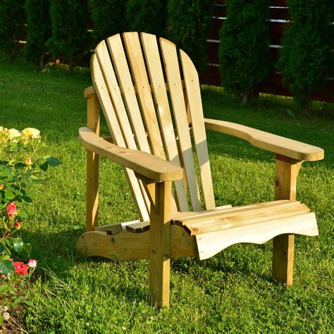 Chaise De Jardin En Bois Trait Gardiun Vika Adirondack Top Resistant