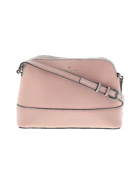 Kate Spade New York 100 Leather Solid Blush Pink Leather Crossbody Bag One Size 73 Off Thredup