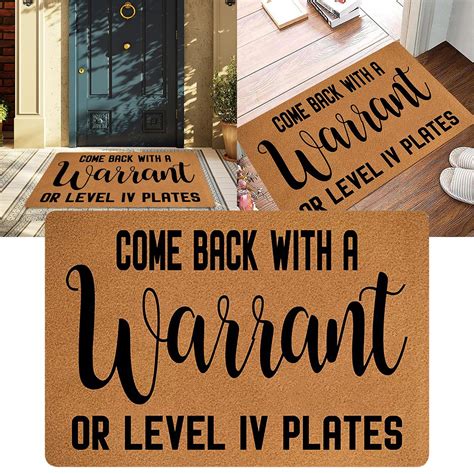 Mashaouyo Funny Welcome Doormat Entryway Front Porch Rugs Cm