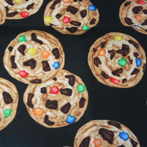 Candy Chocolate Chip Cookies Novelty Cotton Fabric Timeless Etsy Chocolate Chip Cookies