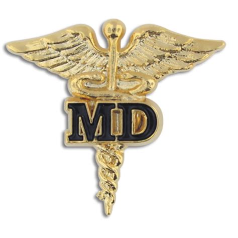 Medical Doctor Md Gold Caduceus Pin