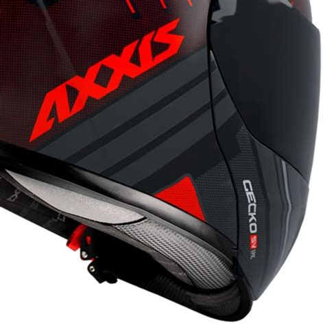 Capacete Axxis Gecko SV Epic B5 Vermelho Fosco Grid Motors