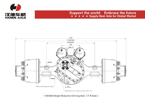 Hot Selling SHACMAN Genuine HANDE HD469 Single Reduction Axle