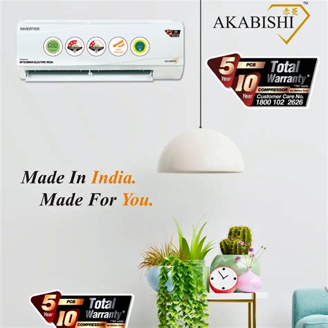 Akabishi Mitsubishi 1 5 Ton 3 Star Inverter Split AC At 34800 Piece