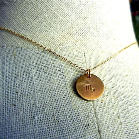 Zodiac Charm Necklace Aquarius Symbol by eriadesignsjewelry