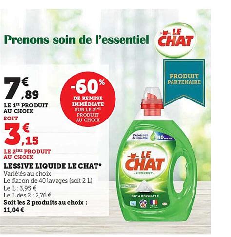 Promo Lessive Liquide Le Chat Chez Super U Icatalogue Fr