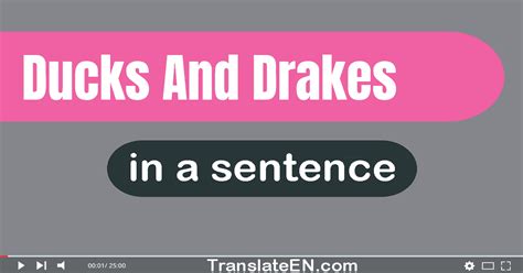 Use Ducks And Drakes In A Sentence