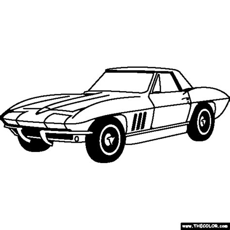 Old Corvette Coloring Page Coloring Pages