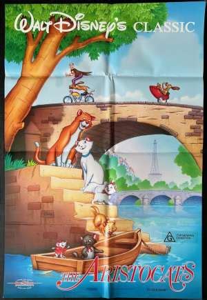 All About Movies - The Aristocats Poster One Sheet Original Disney ...