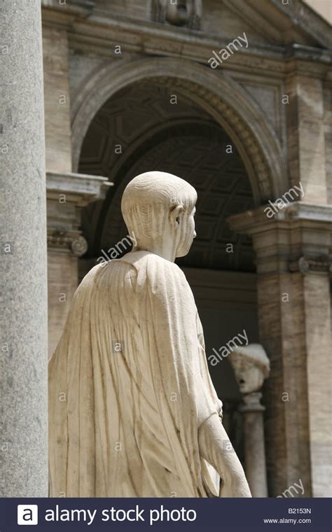 Statue Marble Roman Men Famous People Portrait St Peters Hi Res Stock