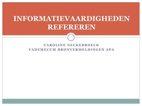 Ppt Informatievaardigheden Refereren Powerpoint Presentation Free