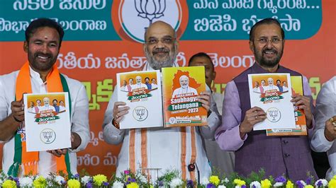 Amit Shah Releases Bjps Manifesto For Poll Bound Telangana Latest