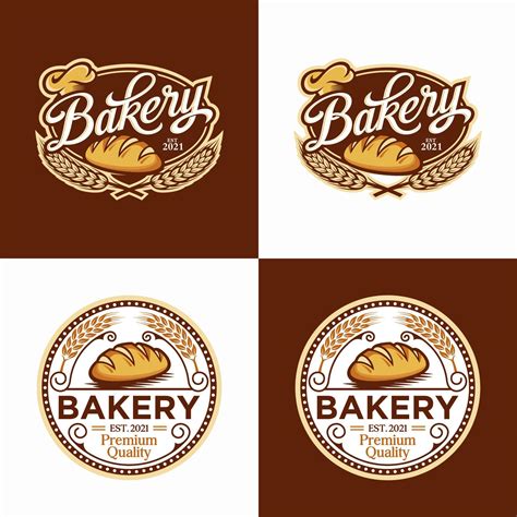 Vintage Retro Bakery Logo Design Vector Template 6117078 Vector Art at ...