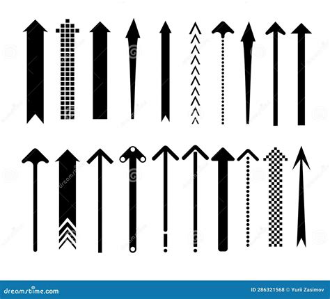 Conjunto De Setas Pretas Apontando Para Cima Elemento De Forma De Seta