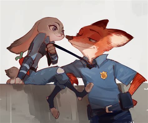 Judy Hopps And Nick Wilde Zootopia Drawn By Akumey Danbooru