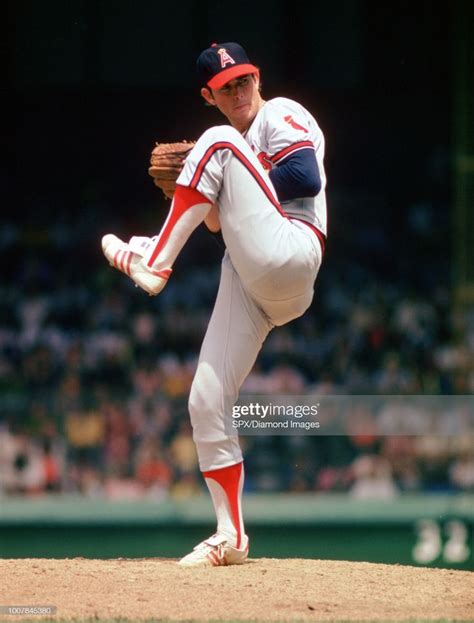 Nolan Ryan Of The California Angels Pitching During A Game From His