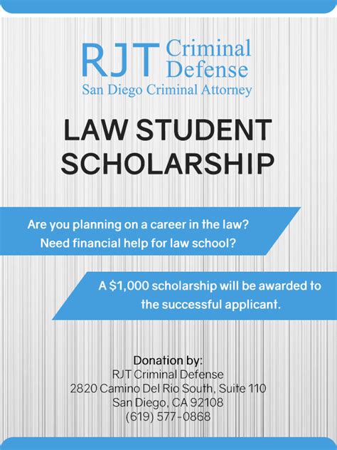 2017 Law School Scholarship (closed) | RJT Criminal Lawyer