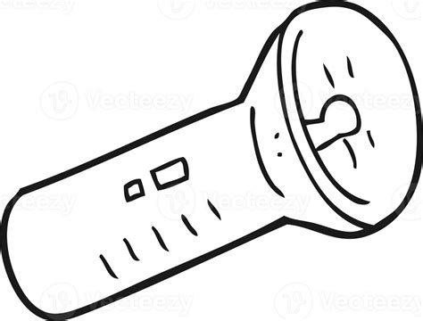 Hand Drawn Black And White Cartoon Torch 45216425 Png