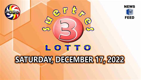 SWERTRES RESULT Saturday December 17 2022 Official PCSO Lotto Results