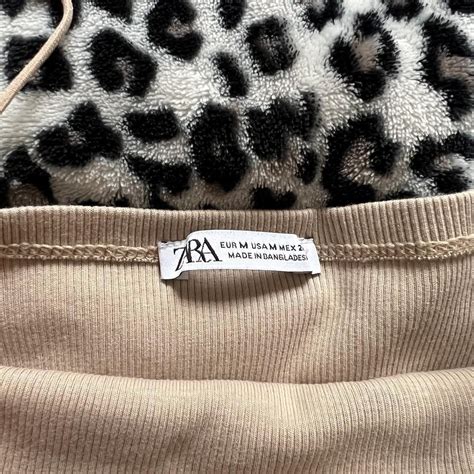 Zara Nude Mini Top Depop