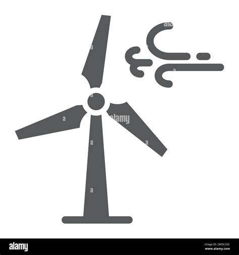 Wind Turbine Glyph Icon Ecology And Energy Windmill Sign Vector