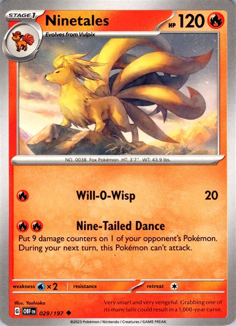 Ninetales Prices Pokemon Obsidian Flames Pokemon Cards