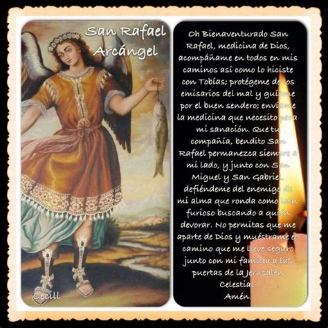 Oración a San Rafael médico divino Oraciona God Prayer, Prayer Quotes ...