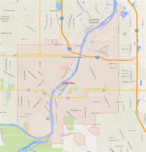 Saginaw Michigan Map