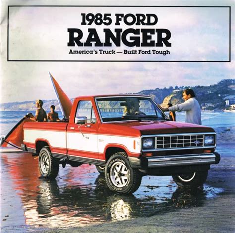 Ford Ranger Pickup Truck Brochure W Color Chart Xl Xls Xlt X