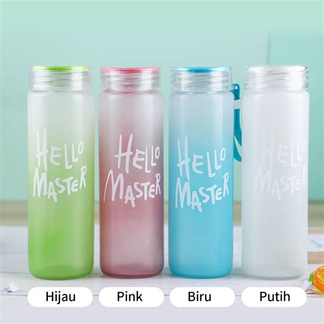 Jual Botol Minum Kaca Hello Master Shopee Indonesia