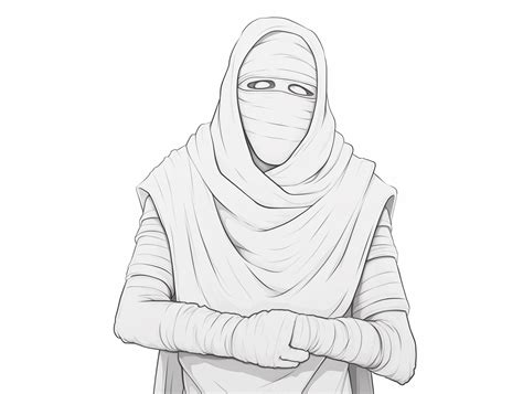 Mysterious Mummy Coloring Page Coloring Page