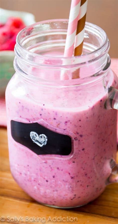 Peanut Butter And Jelly Protein Smoothie Sally S Baking Addiction