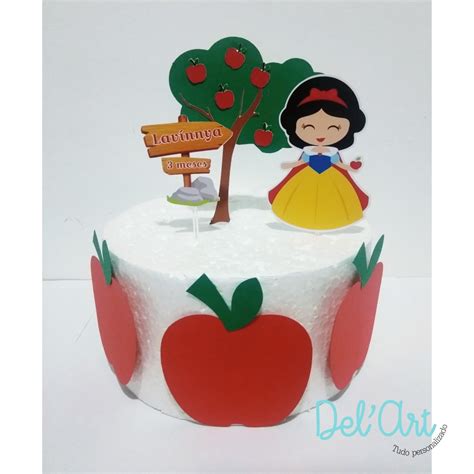 Topo Topper De Bolo Branca Neve Fazemos Todos Os Temas Shopee Brasil