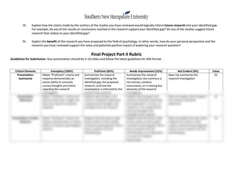 SOLUTION Psy 300 Final Project Ii Guidelines And Rubric Studypool