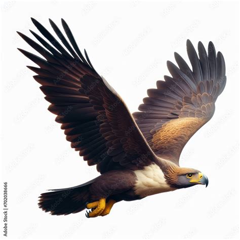 philippine eagle, feather, bird of prey, aguila filipina, pluma, ave de rapiña, isolated White ...