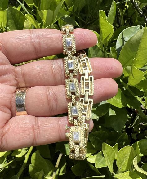 Judith Ripka 18k Yellow Gold Diamond Bracelet Gem